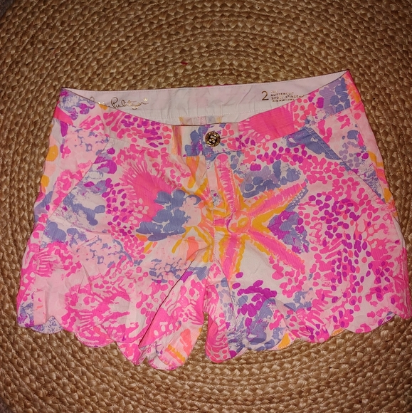 Lilly Pulitzer Buttercup shorts Paradise pink bohemian Sz.2 - Picture 2 of 9